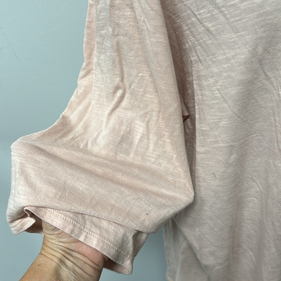 J Jill Pure Jill asymmetric button tunic pink XL cotton modal rayon 3/4 sleeve - Picture 3 of 9